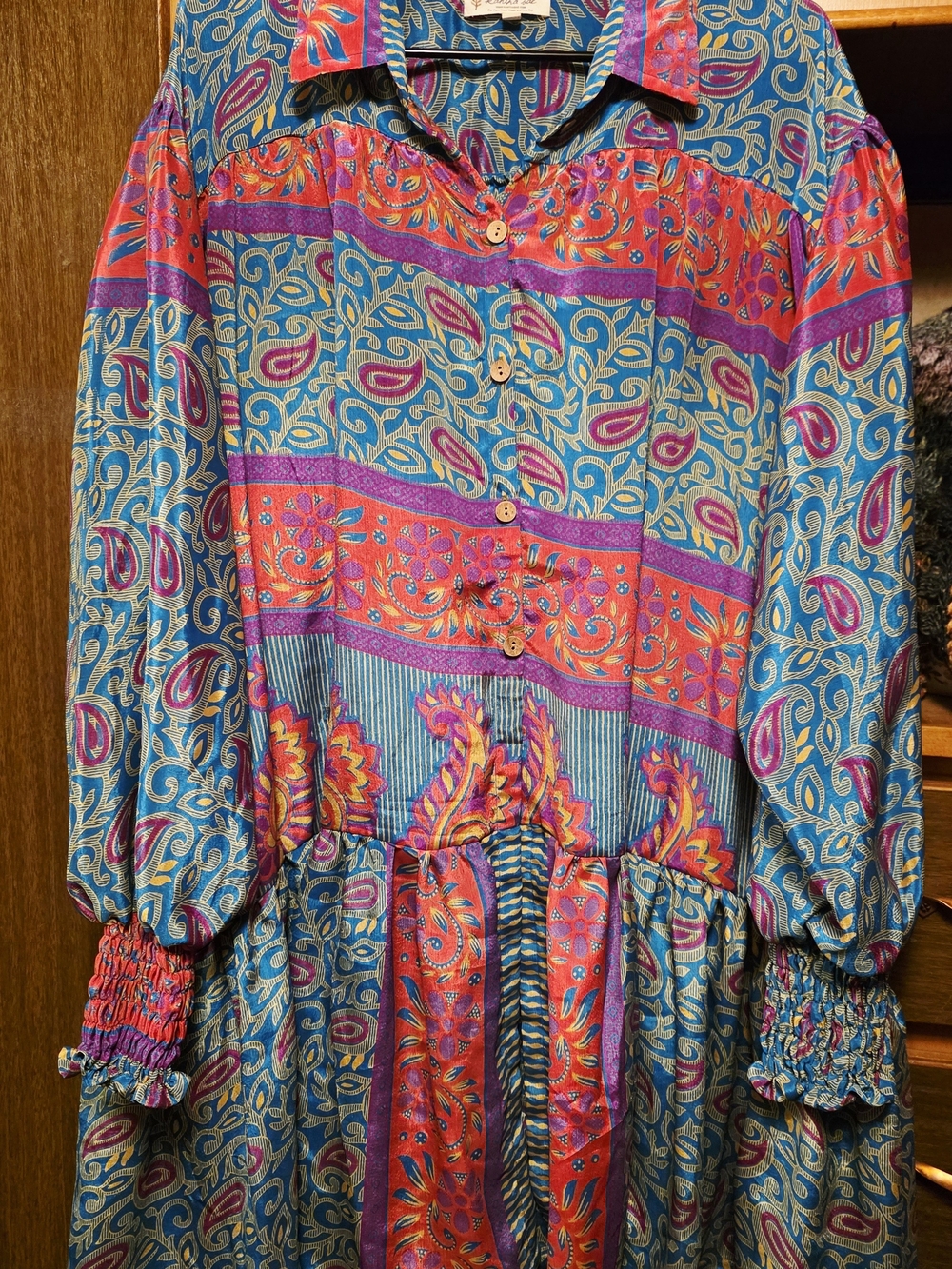 Kantha Bae Boho Sari Silk Patchwork Tunic